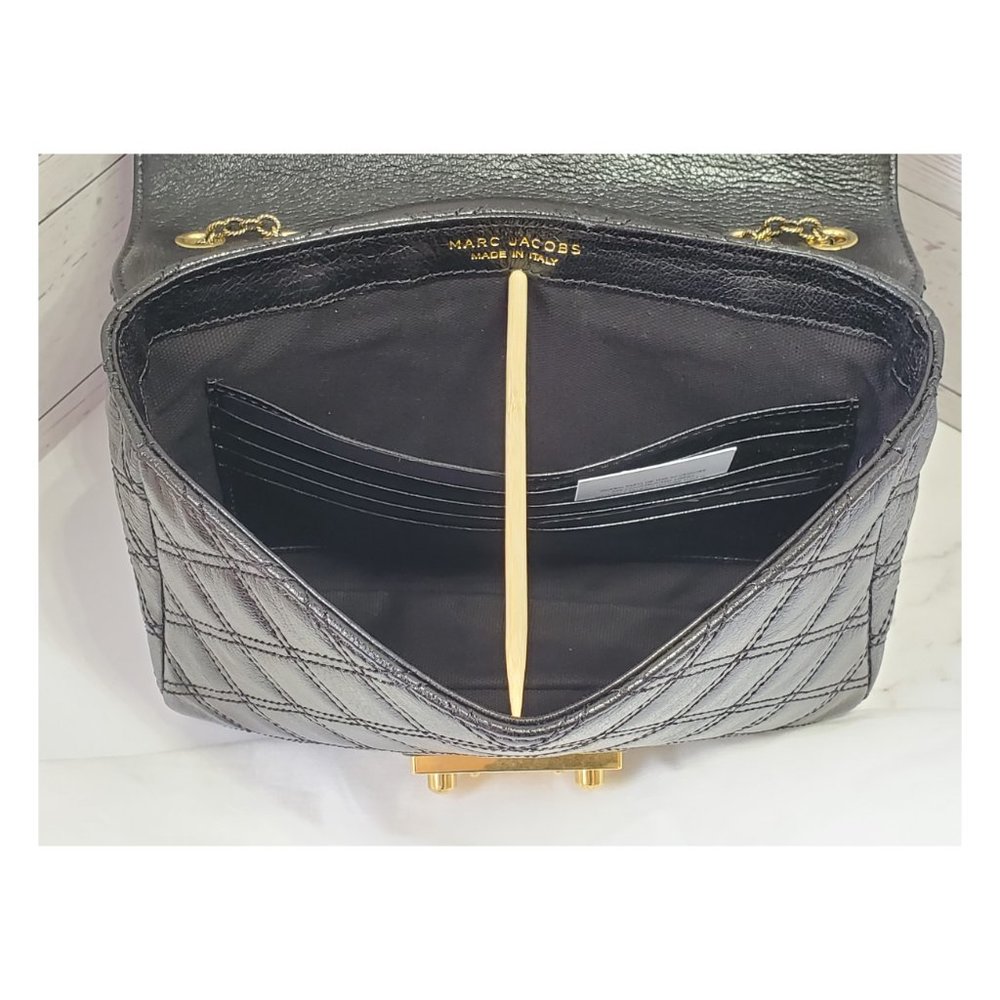 Marc Jacobs Mini Polly Quilted Shoulder Bag BLACK - Picture 10 of 11